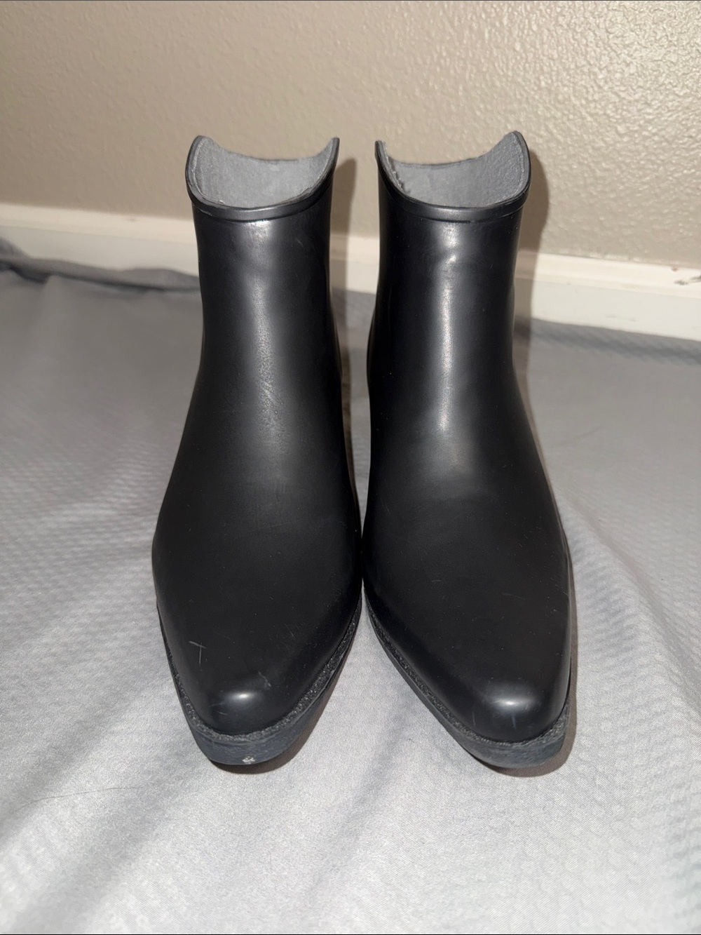 Nomad Women's Black Wrangler Cowboy Ankle Rubber Rain Boots Sz 10, Like New - Picture 6 of 15